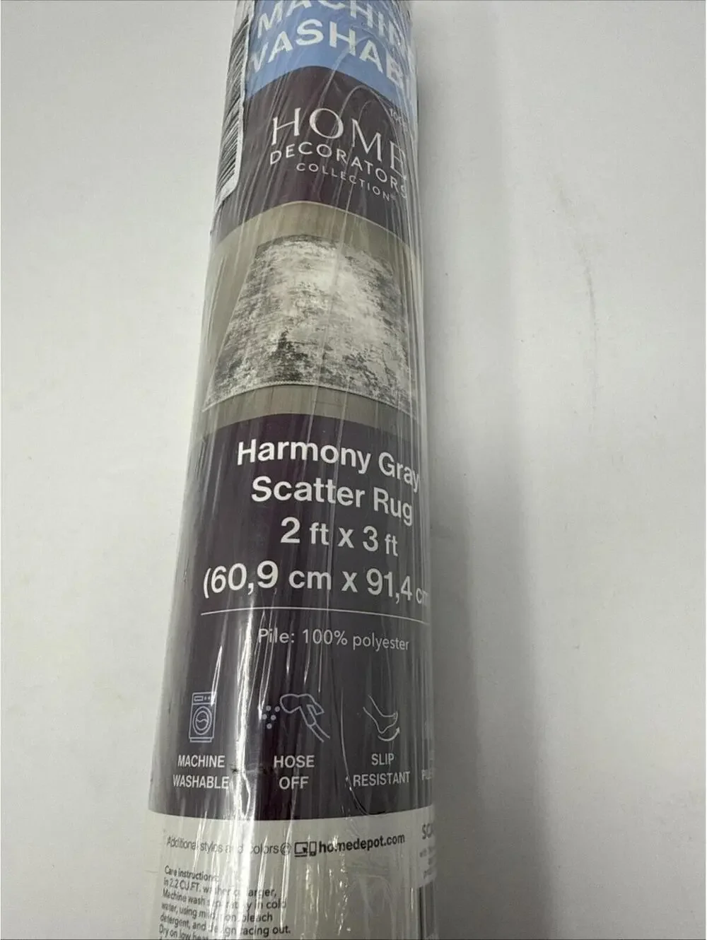 Harmony Gray Scatter Rug 2x3ft